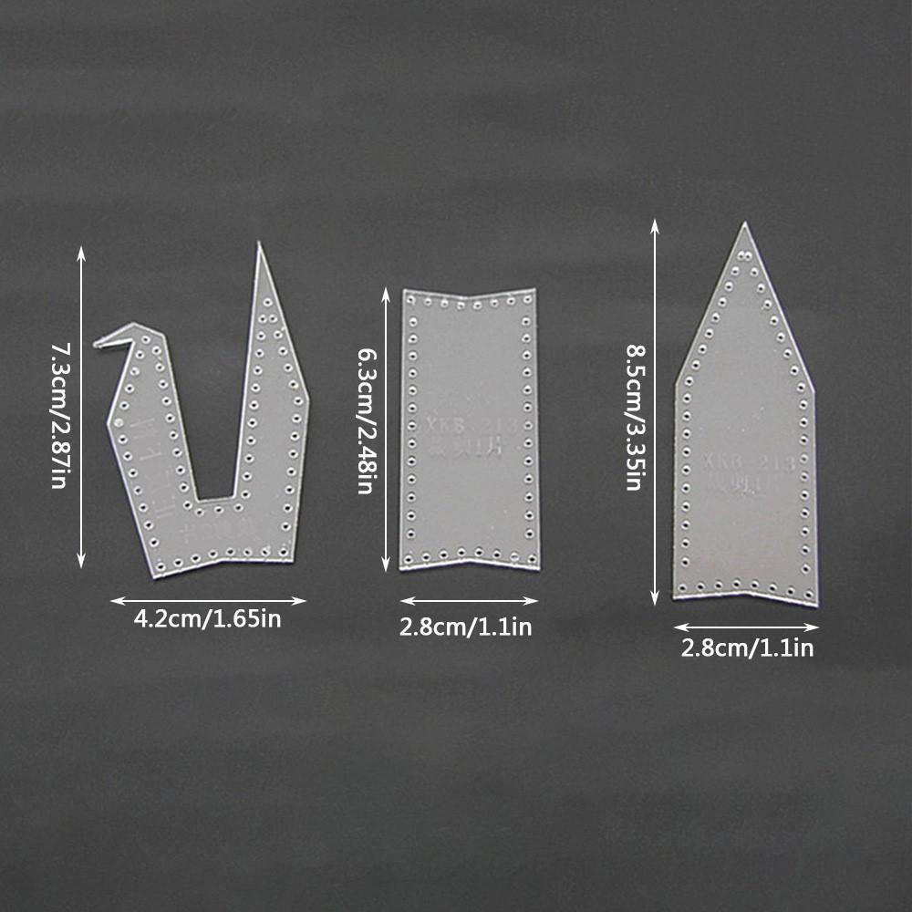 

1set Thousand Paper Crane Leather Pendant Acrylic Template Acrylic Drawing Leather Pendant Making 3pcs/set