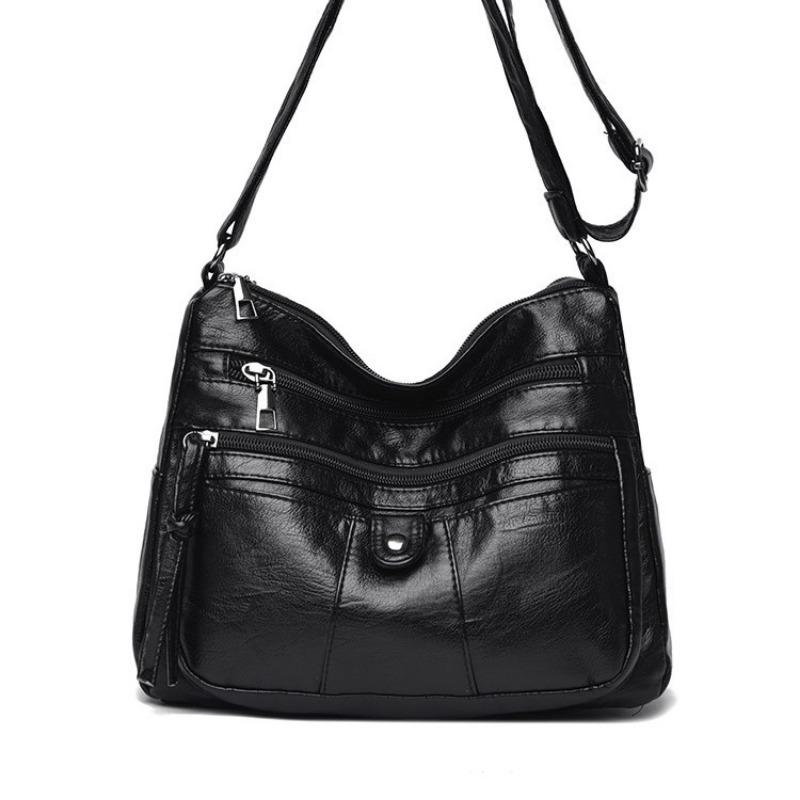 Women's Bag, Retro and Fashionable Crossbody Bag, Women's Washed Soft Leather Feel, Mother's Bag, Single-shoulder Bag