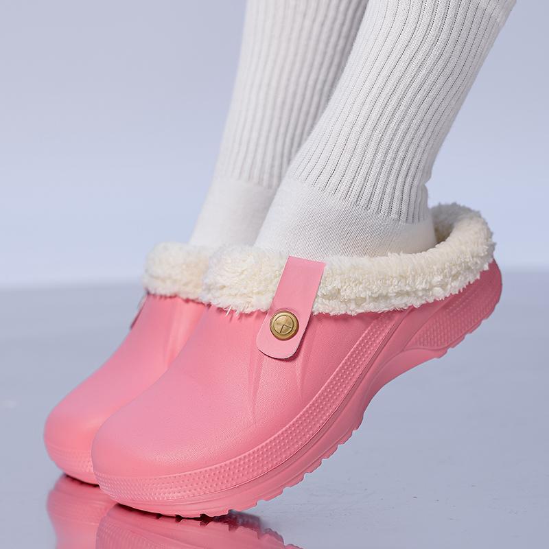 Männer Warme Winter Baumwolle Schuhe Frauen Warme Pelz Hause Hausschuhe EVA Nicht-Slip Plüsch Hausschuhe Indoor Paar Dicke Sohle schuhe Rutschen