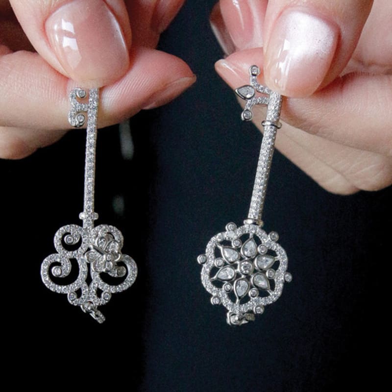 

J.Lauren Cubic key Pendant Necklace Bn0560 butterfly