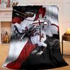 1PC Knightly Warrior In Armor Flannel Blanket Gift, Suitable for Both Men And Women, Soft Ideal for Beds And Sofa, Birthday Or Christmas Gift