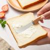 1PC Stainless Steel Butter Knife Western Tableware Bread Jam Knife Wooden Long Handle Butter Spatula Piping Knife Cream Scraper