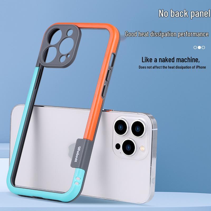 Custodia in Silicone per Apple 16 Pro Max con Cornice Color Block e Protezione Anti-urto per iPhone 16.