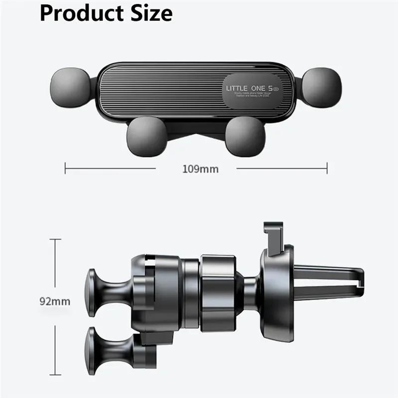 Gravity Car Phone Holder Air Vent Clip Mount Mobile Cell Phone Stand In Car GPS Support For iPhone 13 12Pro Xiaomi Samsung Phone