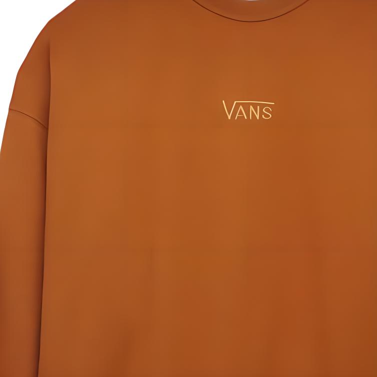 Vans OTW SS24 Solid Color Crew Neck Pullover Long Sleeve Sweatshirt Unisex sweatshirt Orange VN000GBWCYS