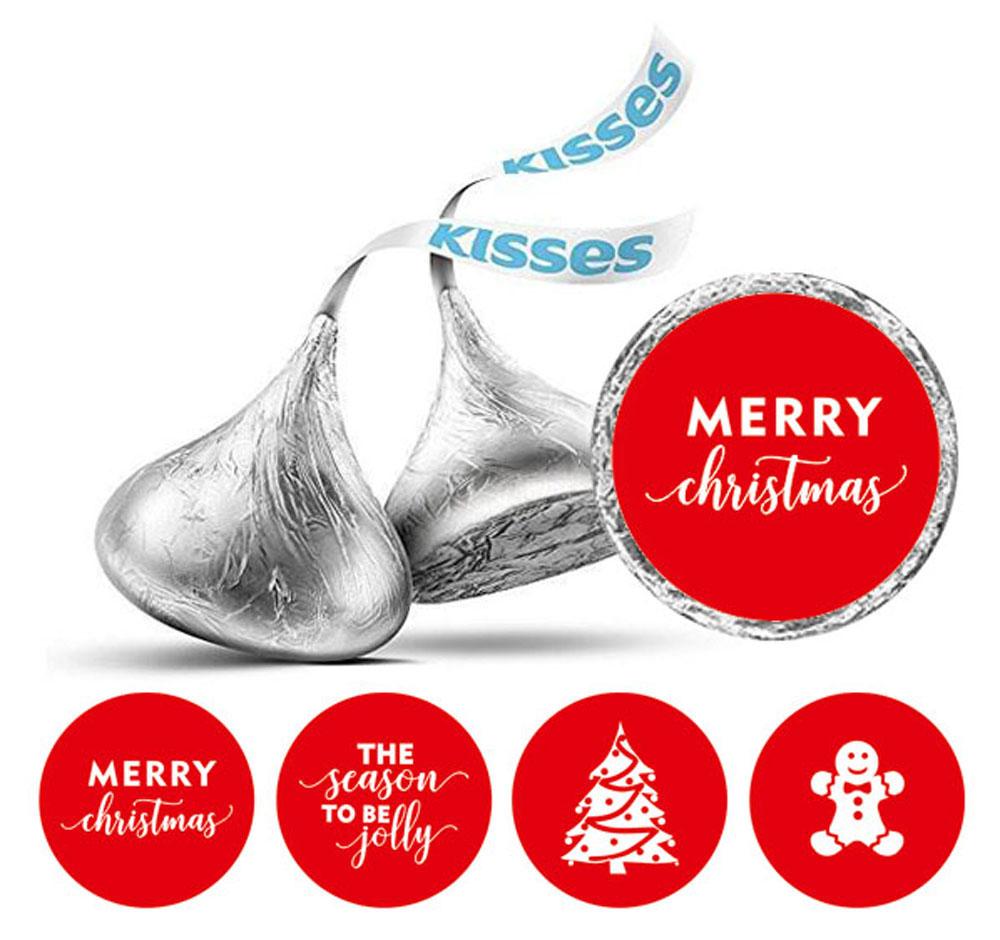 Darling Souvenir Party Favor Christmas Theme Stickers Chocolate Candy Labels 190 Pcs