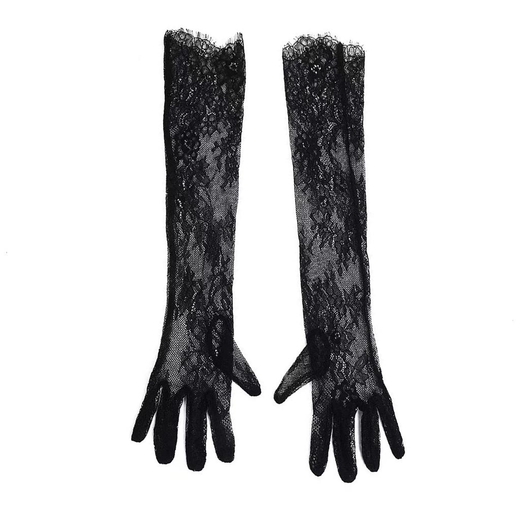 2pcs Graceful Lace Gloves Bridal Glove Women Wedding Mittens Teas Party Glove for Parties Weddings