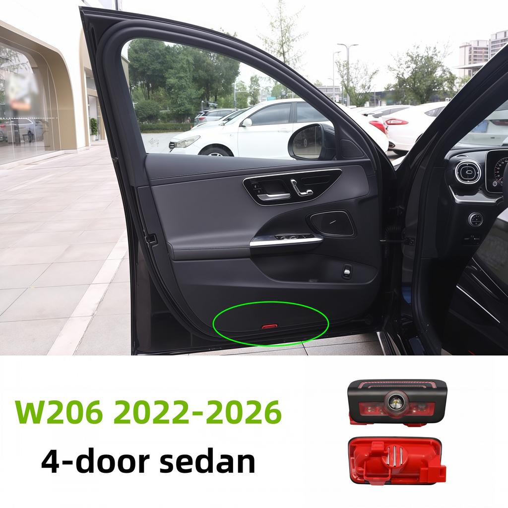 HD Accessories Led Car Door Projector Light For Mercedes Benz Class C W206 C205 S205 W205 C Coupe 2010-2026 2023 2022 2019 2017