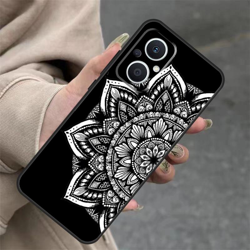 Elegant Mandala Floral Design Case For OPPO Reno 14F 13F 12F 11F 10 12 13 14 Pro 7 8 Lite OPPO Find X5 X6 X8 X9 Pro Cover