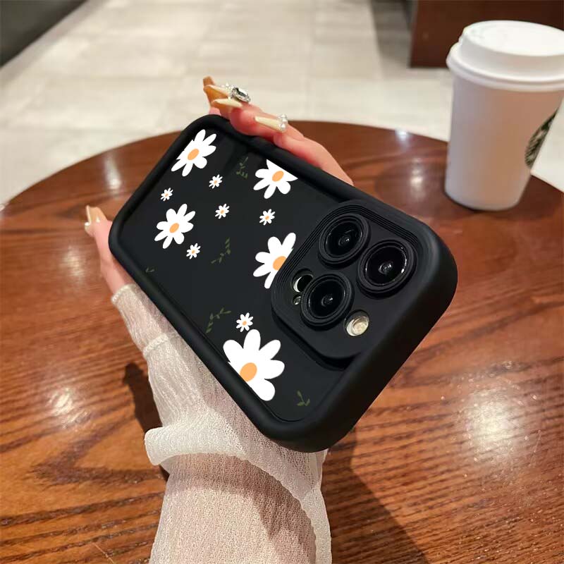 Case Cover For Realme 16 15 Pro 14 13 12 11 Plus 5G 15T C75 C71 C53 C55 GT6 GT3 Silicone Phone Casing Daisy Flowers Soft