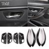 Real Carbon Fiber Car Door Inner Door Bowl Cover Decoration Sticker For BMW 3 4 Series 3GT F34 F30 F36 2013-2019 Car Accessories