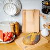 Planche à découper - CREATIVE HOME - Réversible - Bois de hêtre - 30,5 x 22,5 x 1,2 cm - Naturel