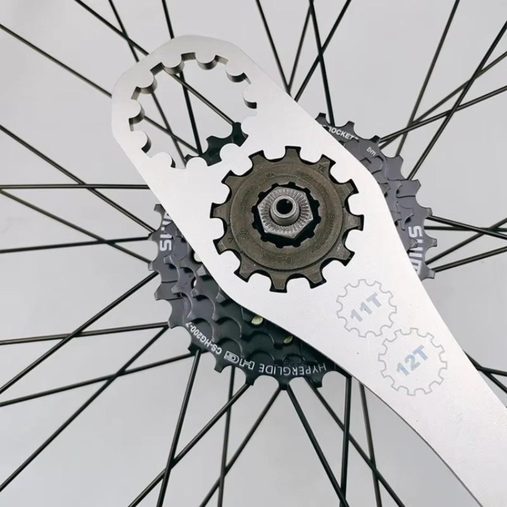 Stainless Steel Freewheel Wrench Ergonomic Handle MTB Gear Wheel Fixing Tool  MTB Gear Fixing