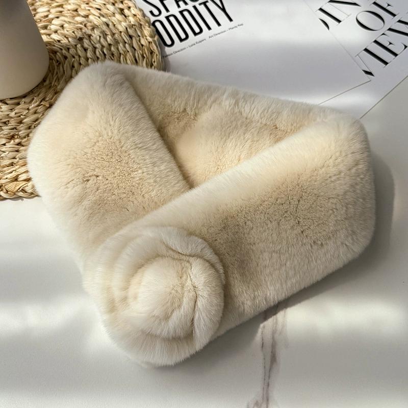 Elegant Double-sided Otter Rabbit Hair Scarf Korean Version Temperament Flower Mother Female Fur Scarf Female Winter Warm Magnetic Buckle