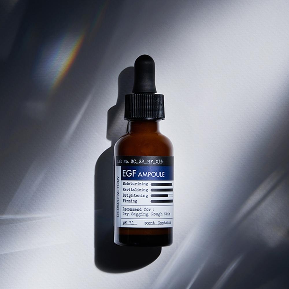 DERMA FACTORY EGF Ampulle 10ml – Hochkonzentriertes Peptid- & PDRN-Serum zur Straffung, Aufhellung & Faltenpflege, Kollagen-angereichert, Koreanisch
