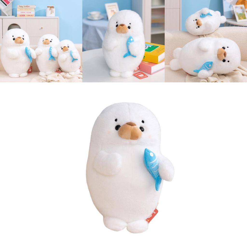 Plush Seal Toy With Pp Cotton Filling For Kids Sleep Aid And Gift