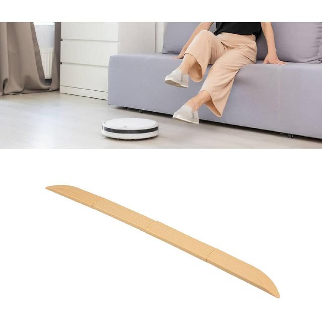 CUEA Door Sill, Universal Rubber Threshold Strip Free Assembly for Wheelchair(Cream Color)