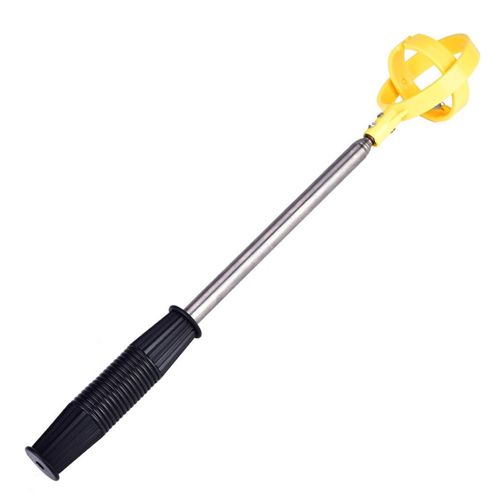 Practical Golf Picker Telescopic Antenna Ball Pick Up Tool Device Retriever Scoop (Yellow)
