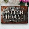 MysticEleganceDecor Vintage Witch House Iron Wall Hanging | Weatherproof, Distinctive Witchy Style, Effortless Installation