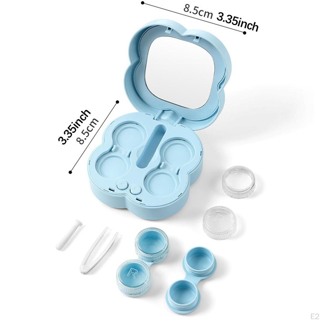 Contact Lens Case with Cleaner Washer Lightweight Travel Size Self Cleaning