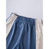 2026 Summer Boys' Color blocked "K" Printed 2-piece Set - Short sleeved T-shirt+Shorts, casual children's clothing for 3-14 years old