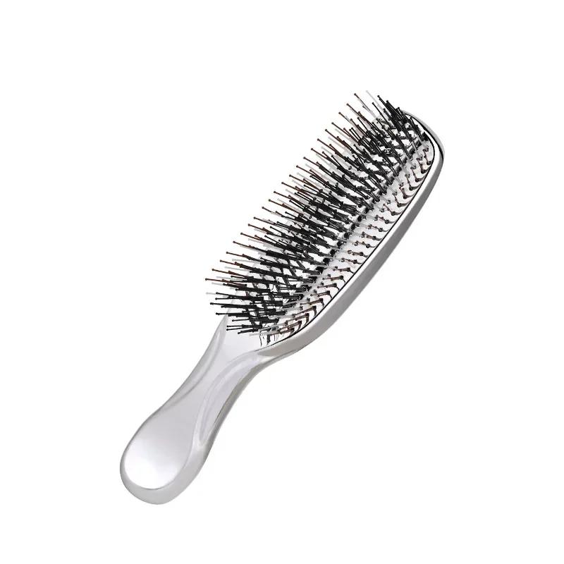 New Scalp Cleaning Electroplating Massage Comb Household Gold-plated Comb Dry And Wet Dual-use Electroplating Hairdressing Comb