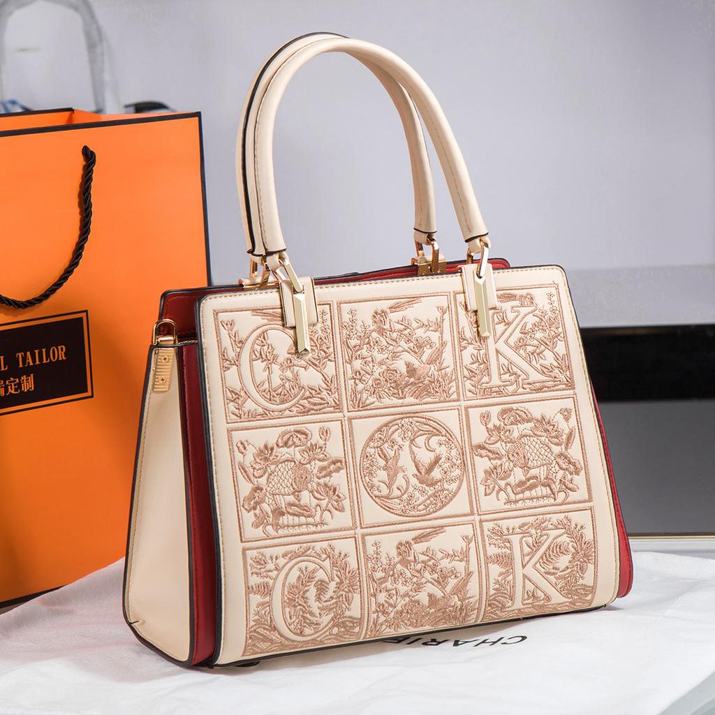 Elegant red handbag for women, large capacity, 2024 new trendy shoulder bag, crossbody bag, mom bag, bridal wedding bag