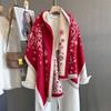 Fashion Cashmere Scarves Floral Printed Scarf Women Autumn Winter Warm Shawl Luxury Designer Wrap Blanket Bufanda Poncho Echarpe
