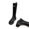 Boots Women's Thick Legs Large Tube Around Autumn and Winter New Matte Letter Large Size High Tube Thick-soled Knight Boots