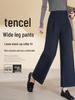 Tian Silk Wool High-Waist Wide-Leg Pants for Women - 2025 Spring/Autumn