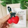 1/3PCS PU Leather Cherry Keychain - Simulated Fruit Heart Pendant DIY Bag Hanging Decoration Cute Key Ring Accessories