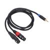 XLR to 1/8 Inch Stereo Aux Interconnect Audio Adapter Cable  for Microphone Setup