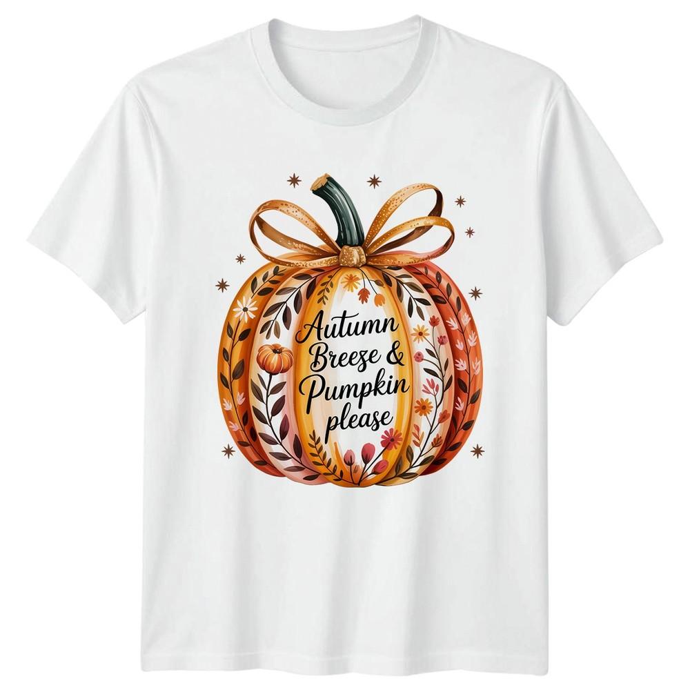 Autumn Breeze Pumpkin Please Autumn Fall Holidays Seasonal Unisex Unisex Graphic Tee S