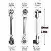 1pcs 2-in-1 Mini Socket Ratchet Wrench Double Head  Head Screwdriver Handle Quick Small Wrench Hand Tools