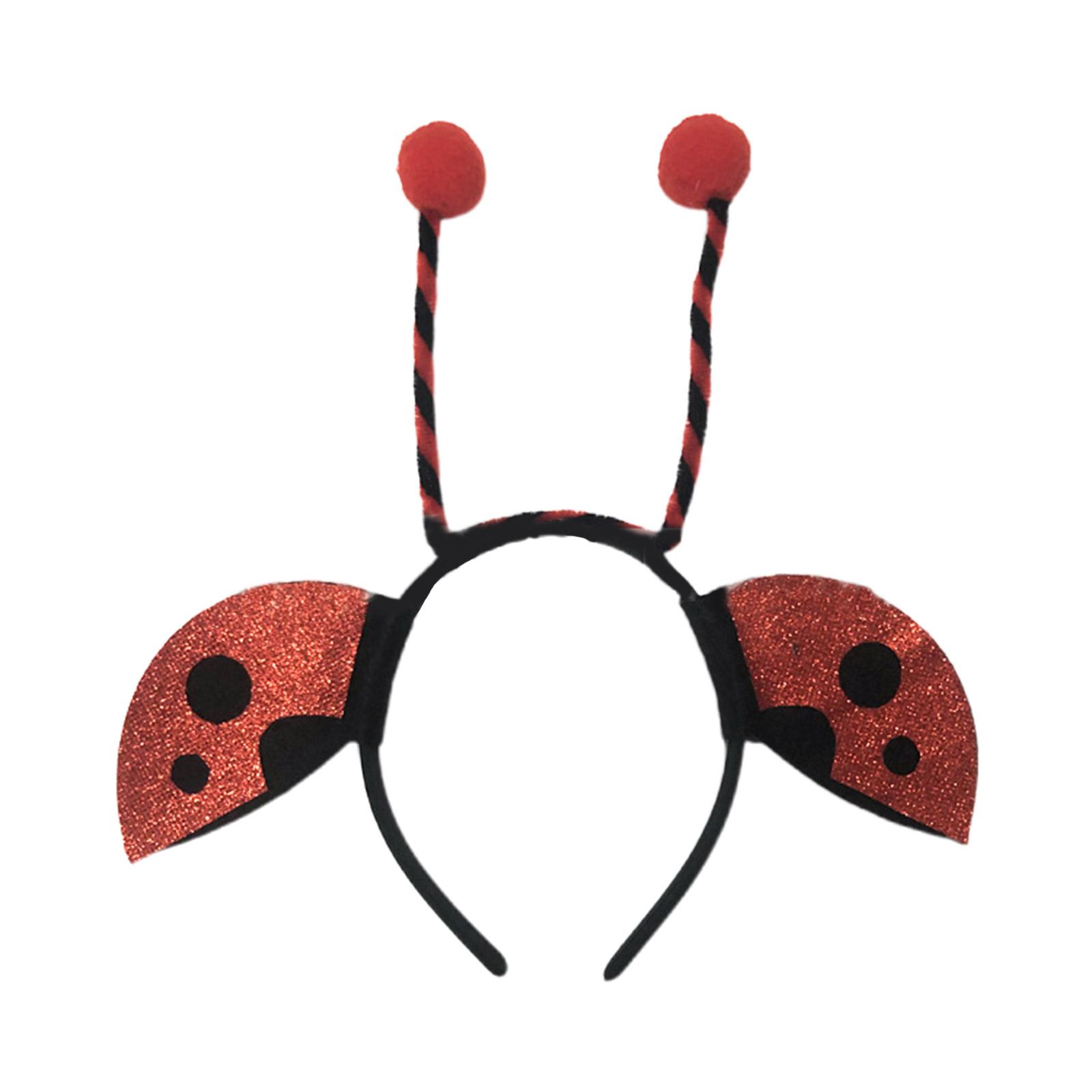 

Lovely Bee/ Ladybugs Antenna Shape Hair Hoop Cute Hair Holder Live Broadcast Cosplay Party Headwear for Teens Woman B