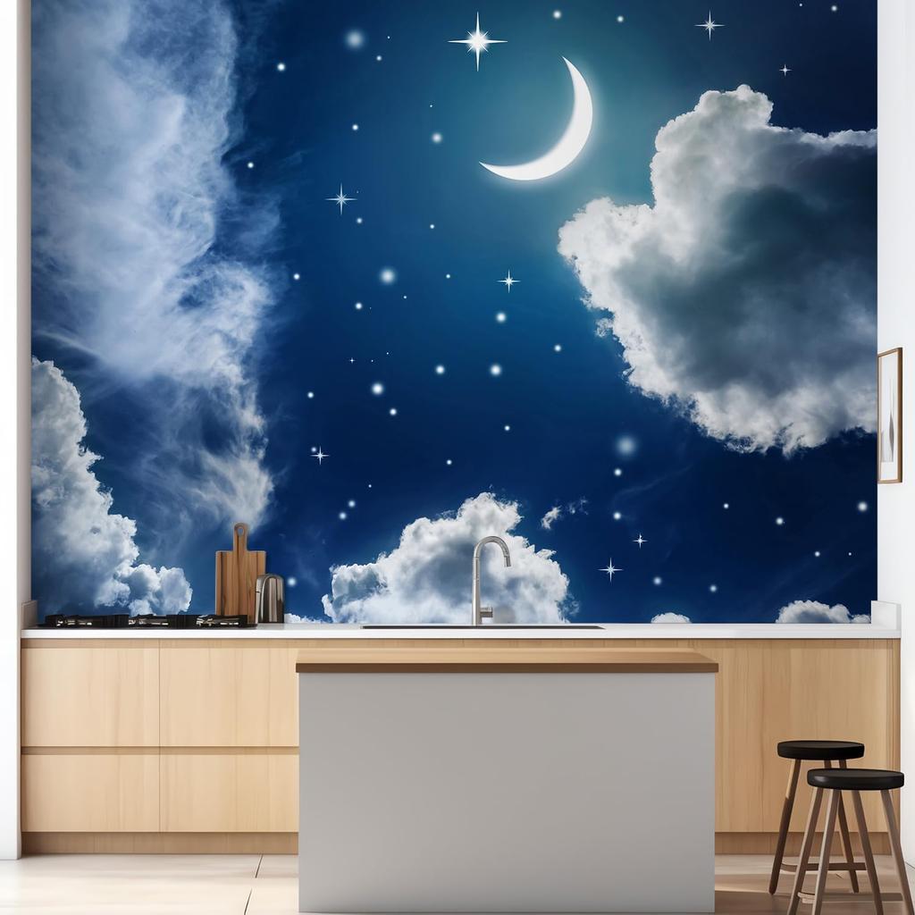 Starry Night Sky Mural Living Room Bedroom Starry Sky Wallpaper for Home Decor