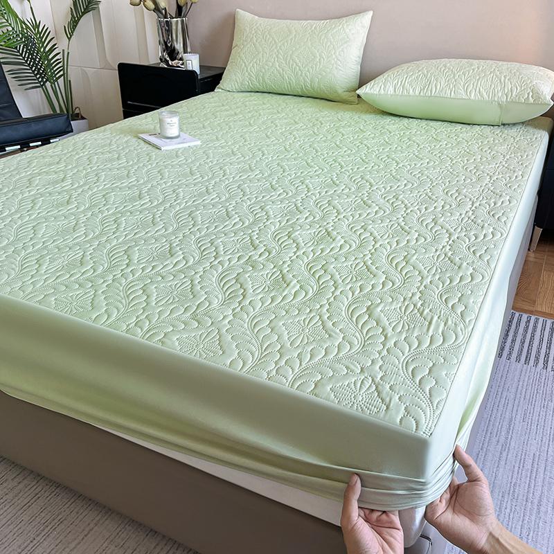 Wasserdichter Gesteppter Matratzenschoner Atmungsaktiver Milbenschutz-Matratzenbezug Rutschfest Antibakterielles Spannbettlaken 140/150/160
