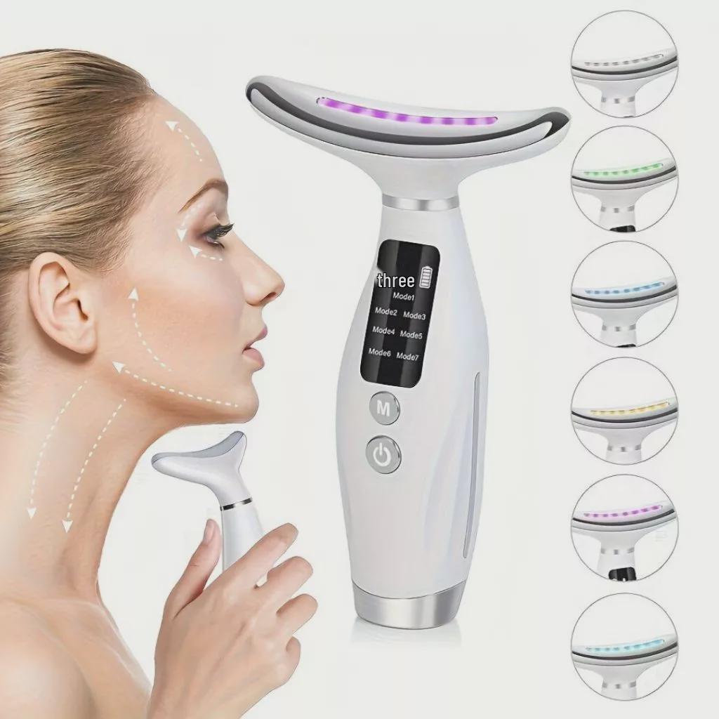 LED Beauty Massager for Neck & Face - Portable Skin Lifting & Firming Device