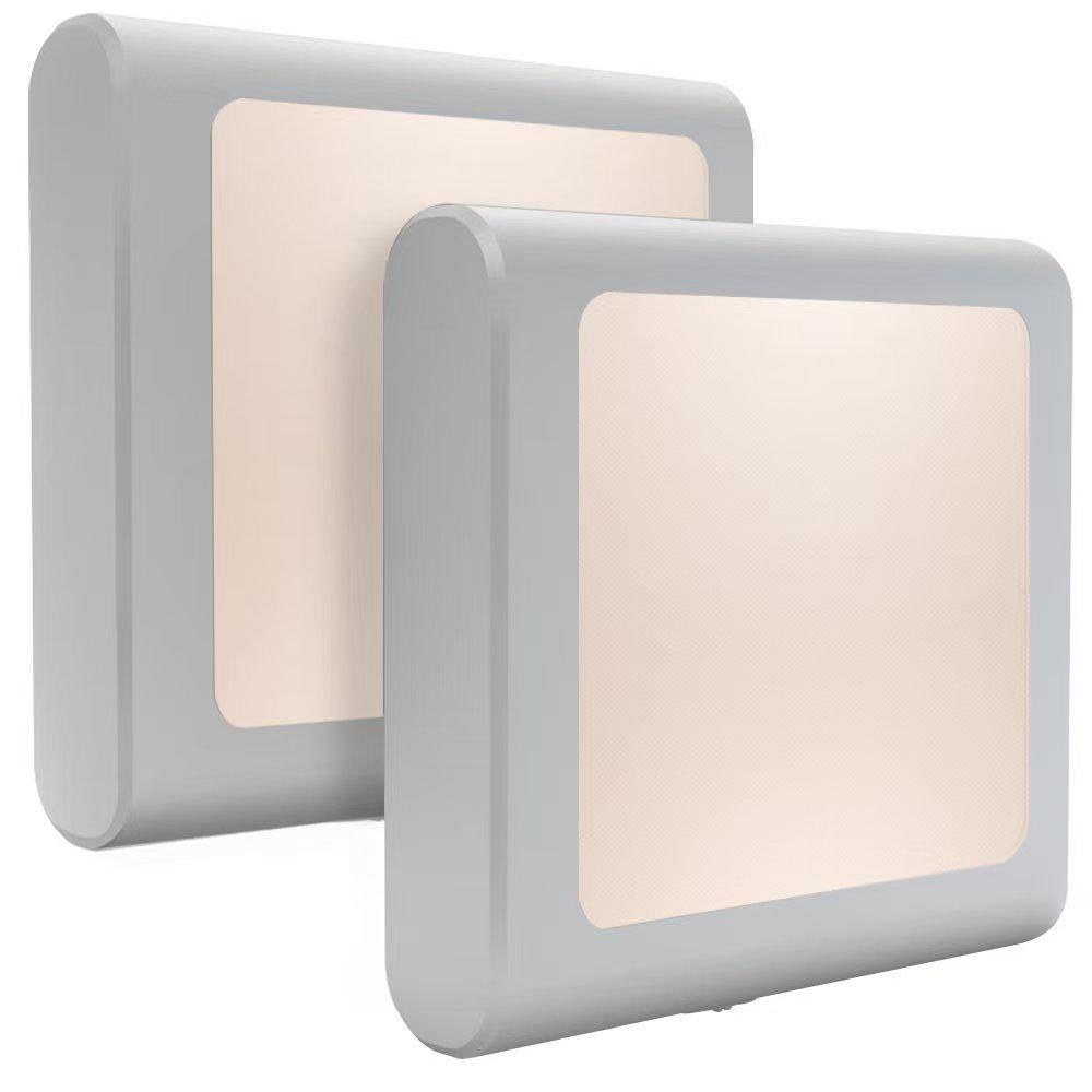 Warm White LED Night Light with Light Sensor - Auto-Off Day & Auto-On Night, European Plug