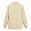 Women's Casual Pullover Sweatshirt with Stand-Up Collar and Side Slits