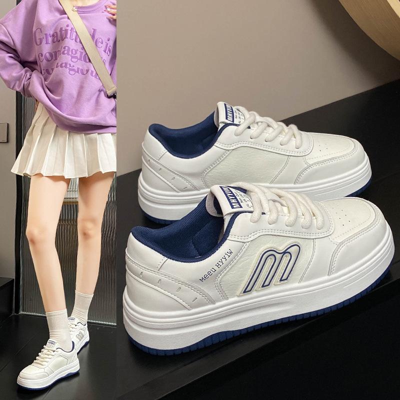 Women's Shoes 2025 Autumn New Fashion Platform White Shoes Youth Outdoor Soft-soled Sports Shoes Breathable Casual Board Shoes
