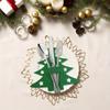 12 Weihnachtsbaum Filz Messer und Gabel Set - Klassisches weihnachtliches Design mit Bestecktaschen für Weihnachtsdekorationen