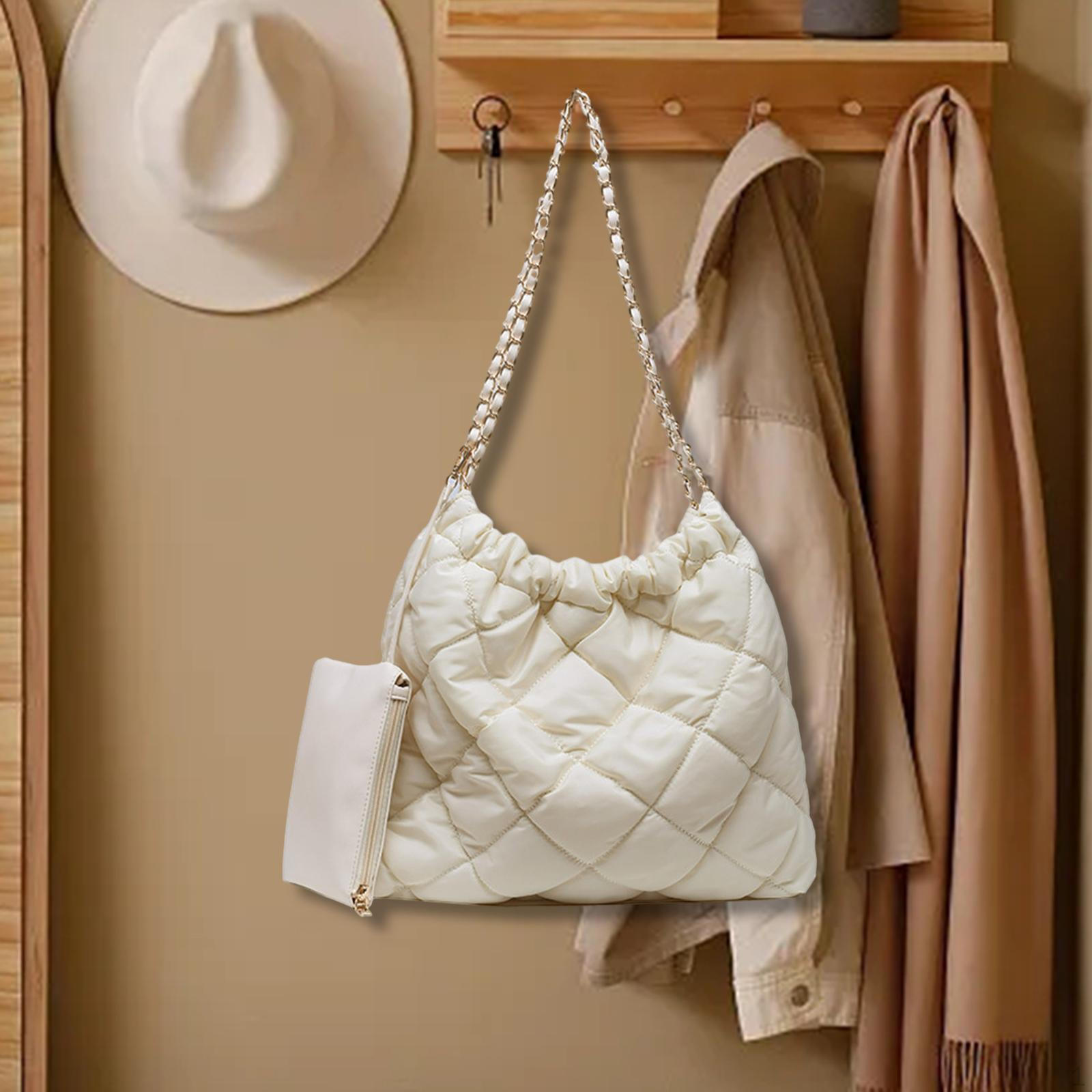 Элегантная женская сумка через плечо с клатчем - Шикарная и практичная сумка для путешествий и работы белый