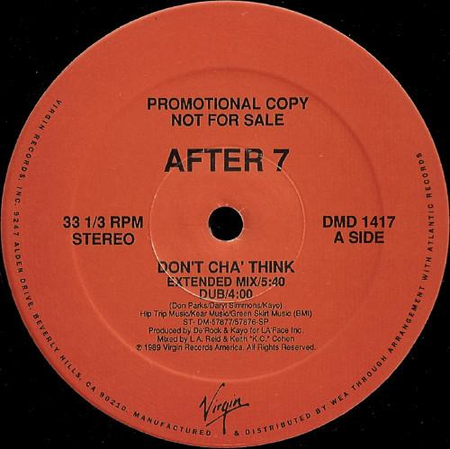 

12-дюймовая пластинка AFTER 7 - Don t Cha Think DMD1417 Virgin 1989 US Соул/Фанк Б/У