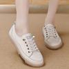 Women Genuine Leather Student Casual Sneaker Ladies Non-Slip Jooging Flats Walking Shoes Fashion Summer Breathable Running Shoes
