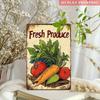 Metal Poster Farmhouse Vegetables Fruits Vintage 8x12 Inch Kitchen Wall Decor