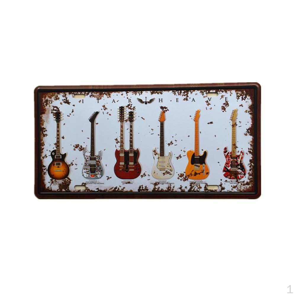 

15x30cm Shabby Poster Pub Bar Wall Decor 6 Guitars