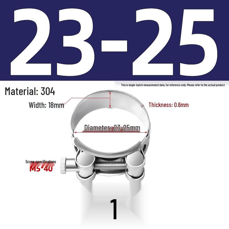 304 Stainless Steel Heavy Duty European Band Clamp for Water Pipe Fixation