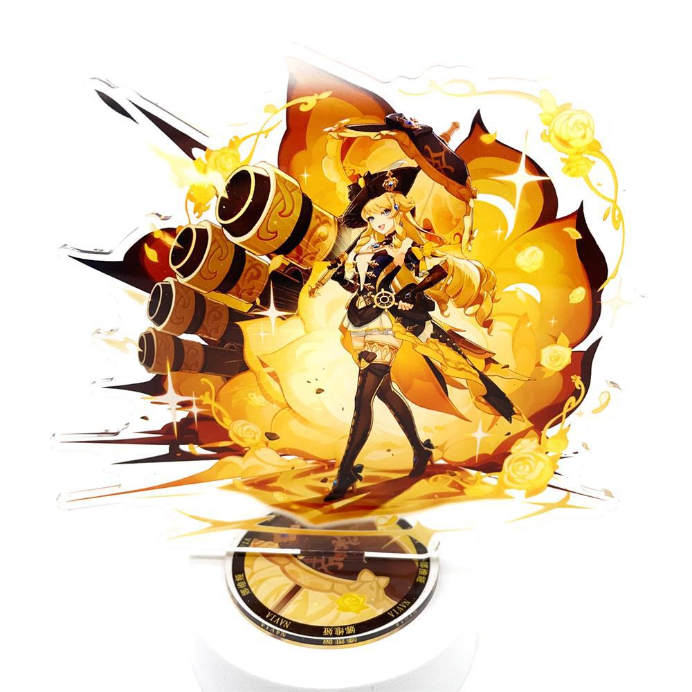 Anime Figure Genshin Impact Furina Arlecchino Xiao Yae Miko Yelan Acrylic Stand Model Board Desk Decor Standing Sign Fans Present