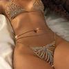 Sexy Crystal Body Chain Set with Bra and Panty for Lingerie Show